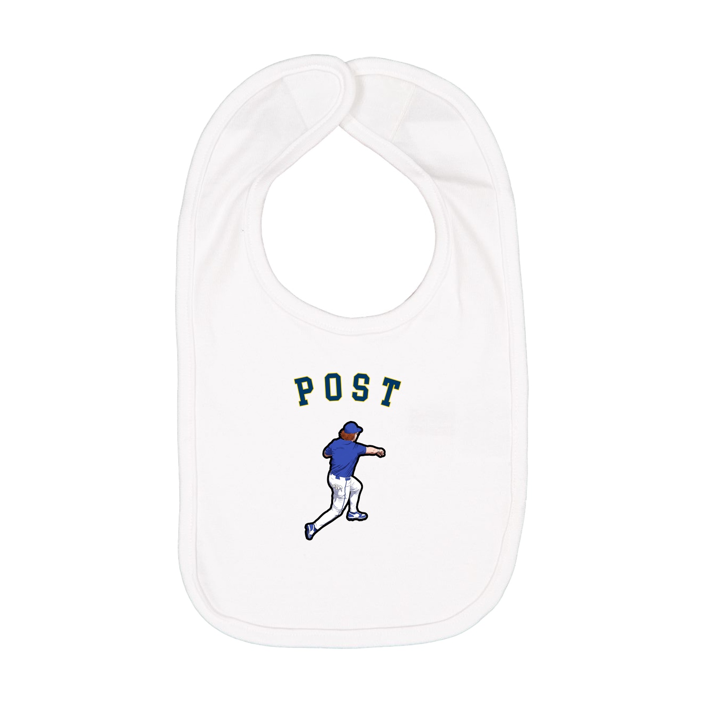Infant Bib — Shirsey Arch in White