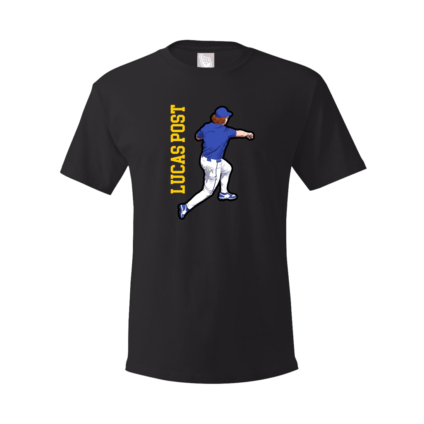 Youth Tee — Name Vertical in Black