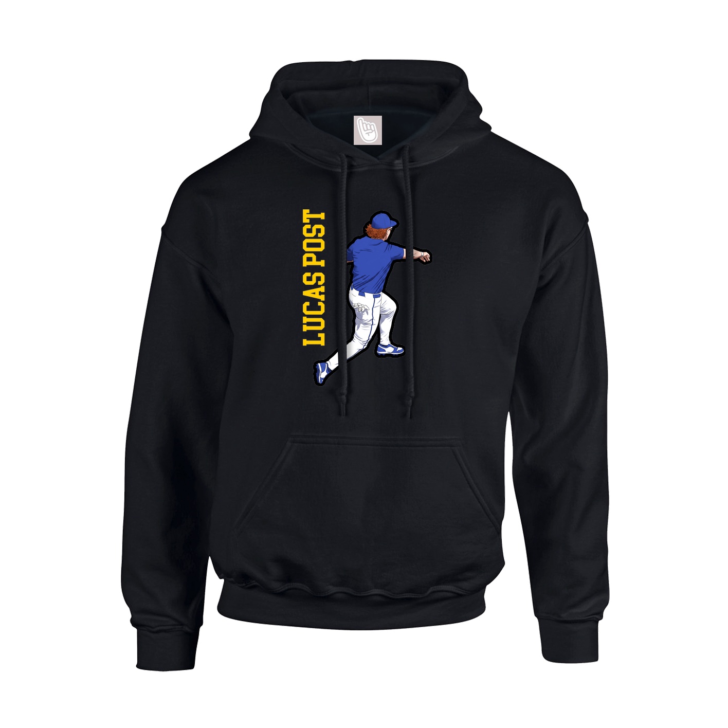 Hoodie — Name Vertical in Black