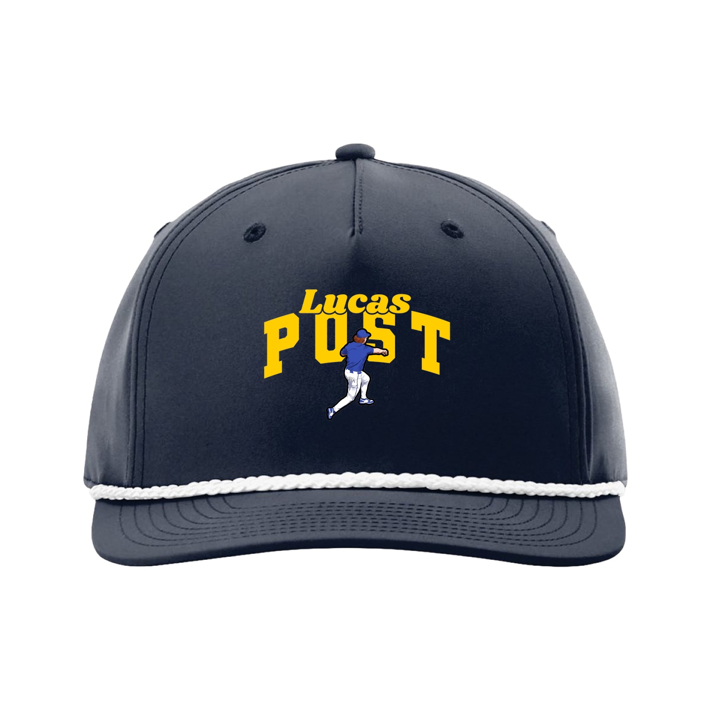Five-Panel Classic Rope Cap — Signature Arch in Navy