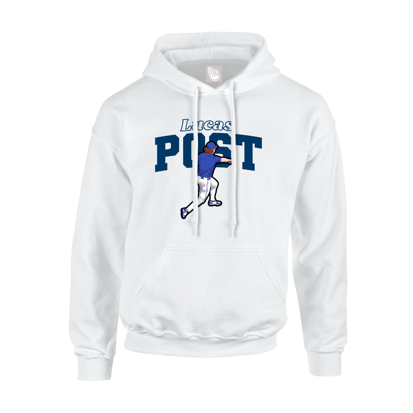 Hoodie — Name Arch in White