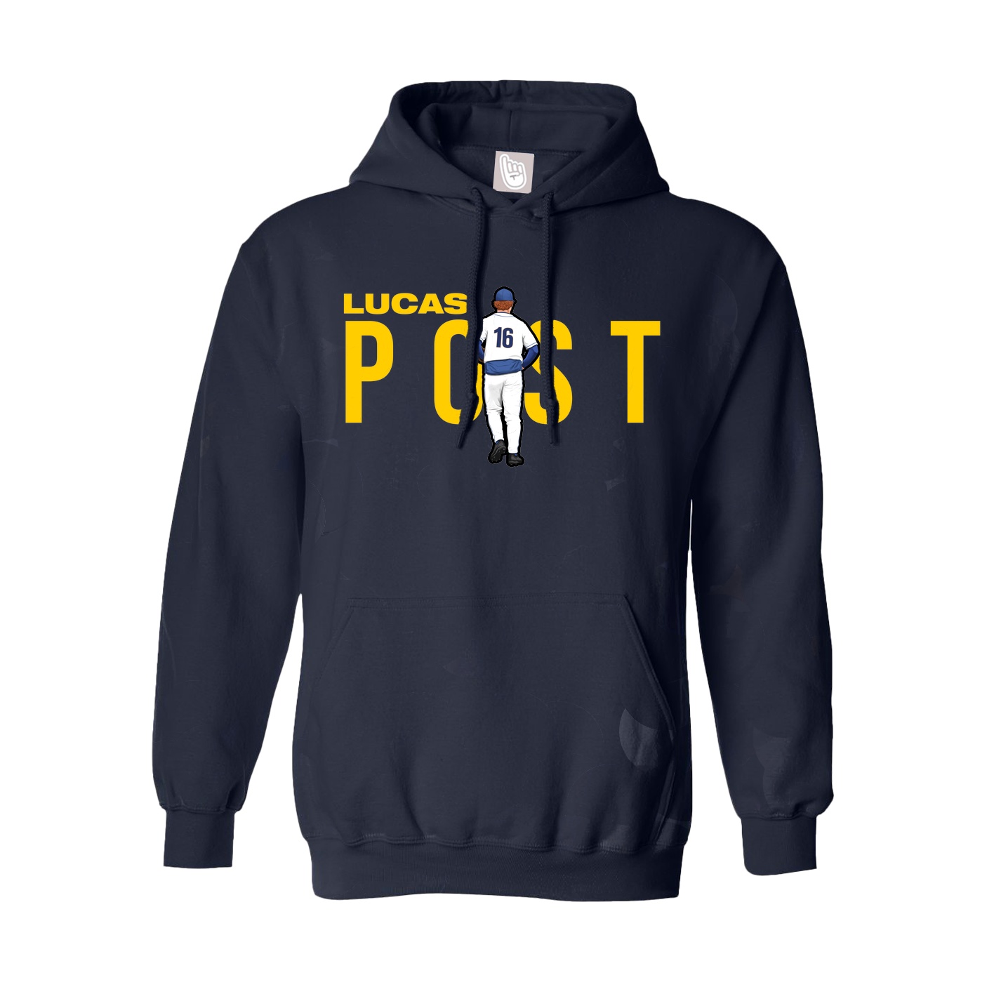 Youth Hoodie — Player Name in Navy