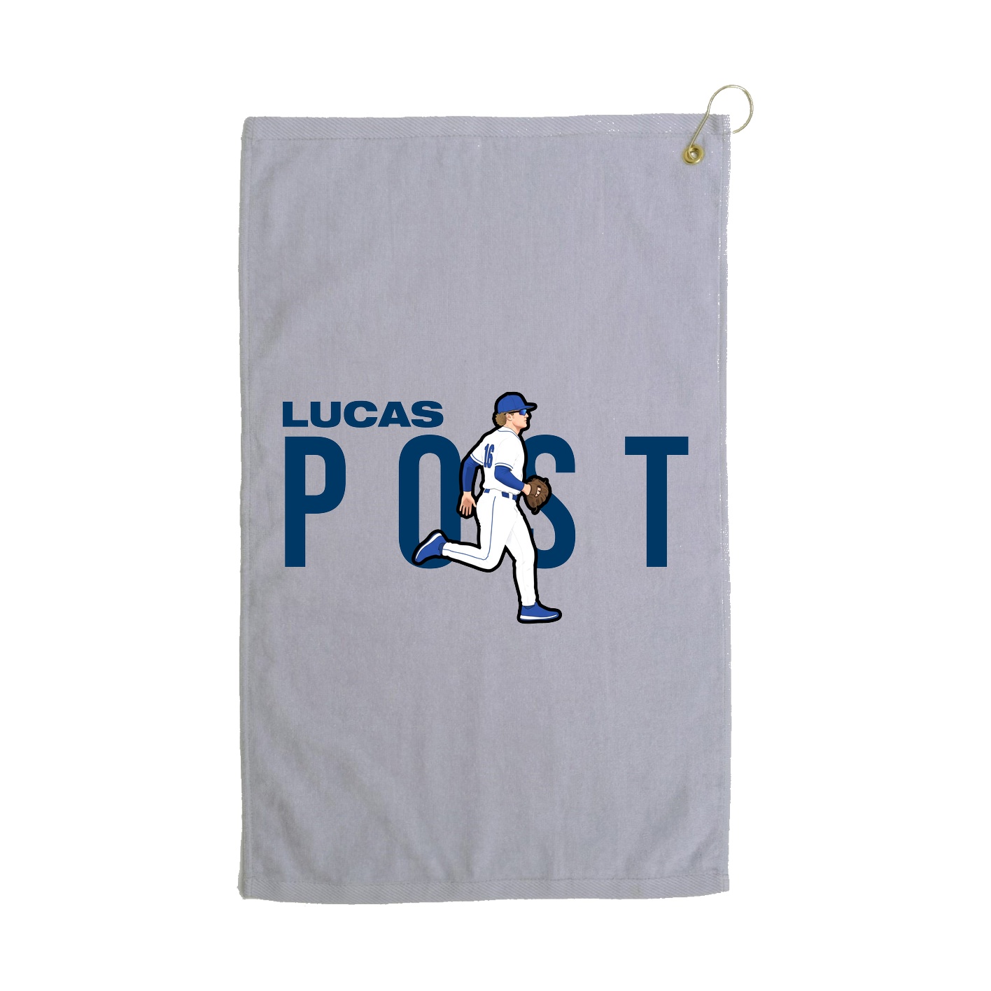 Golf Towel — Player Name in Grey