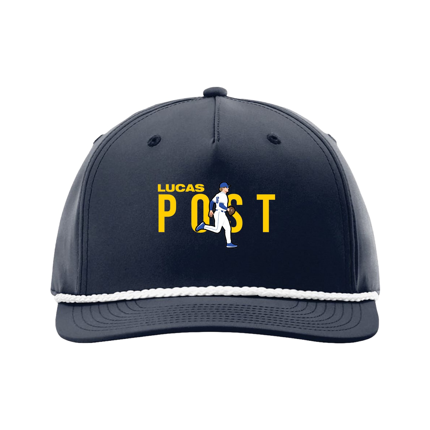 Five-Panel Classic Rope Cap — Player Name in Navy