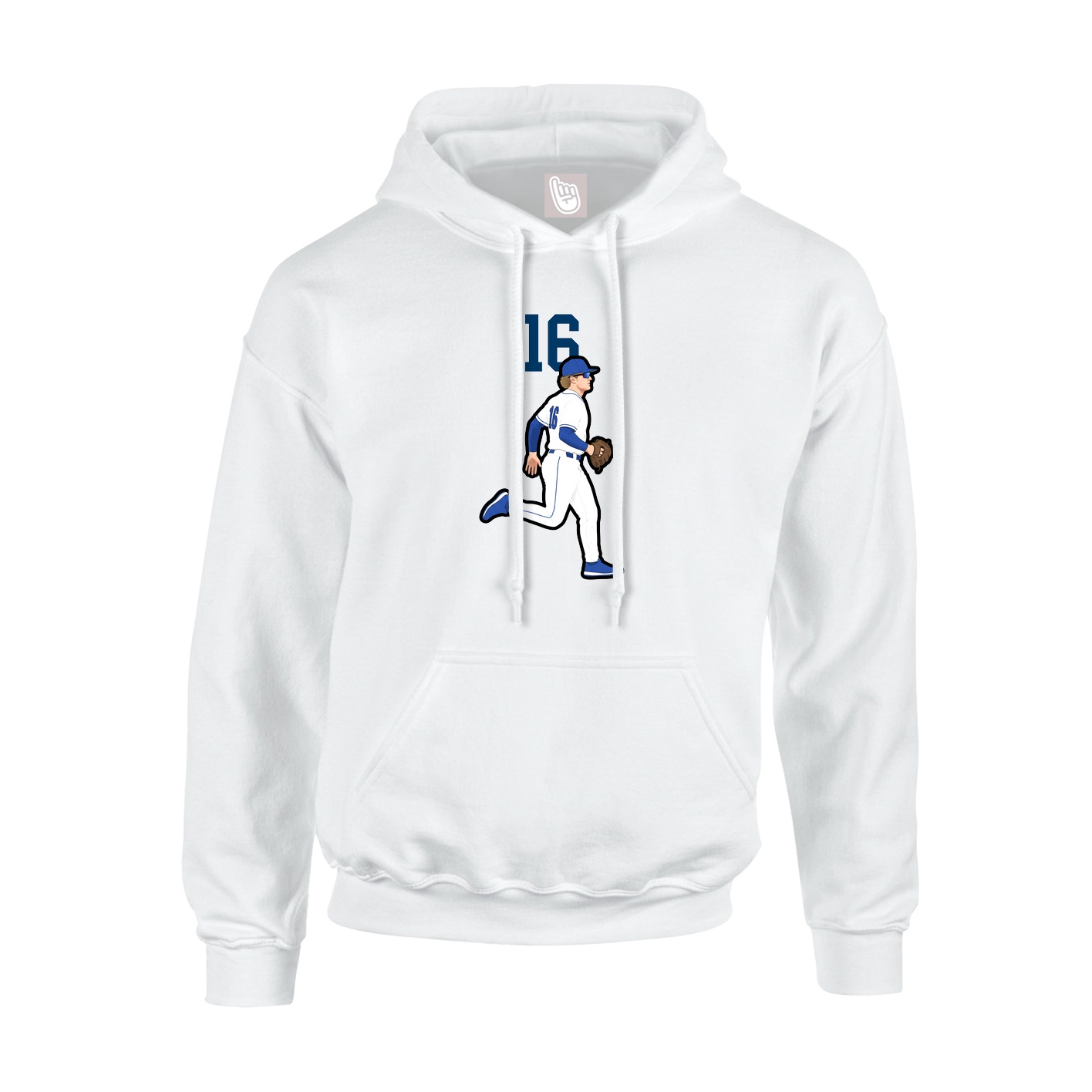 Hoodie — Number Top in White