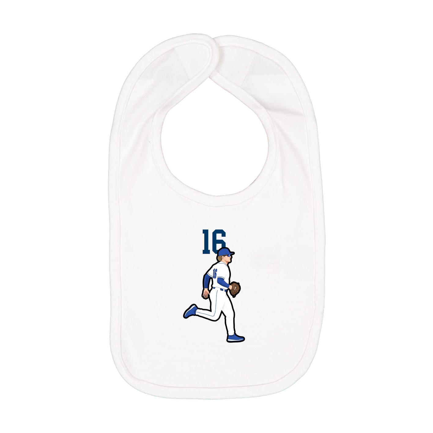Infant Bib — Number Top in White
