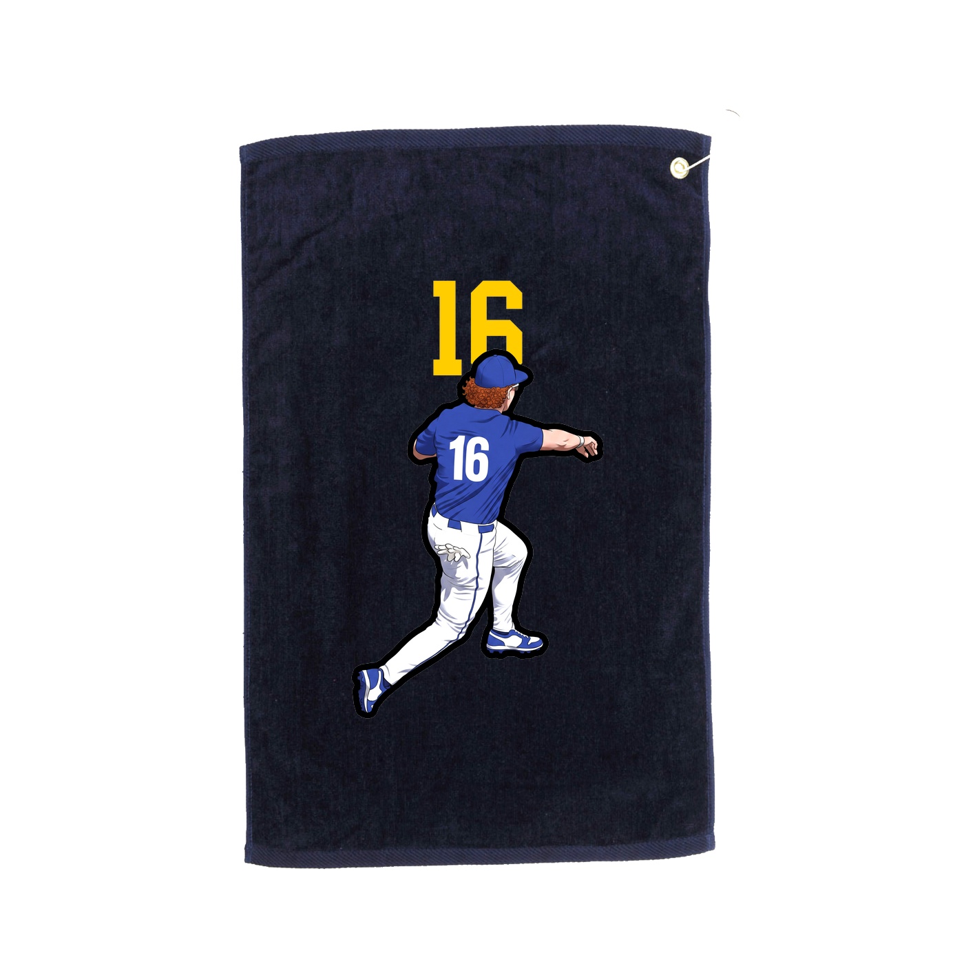 Golf Towel — Number Top in Navy