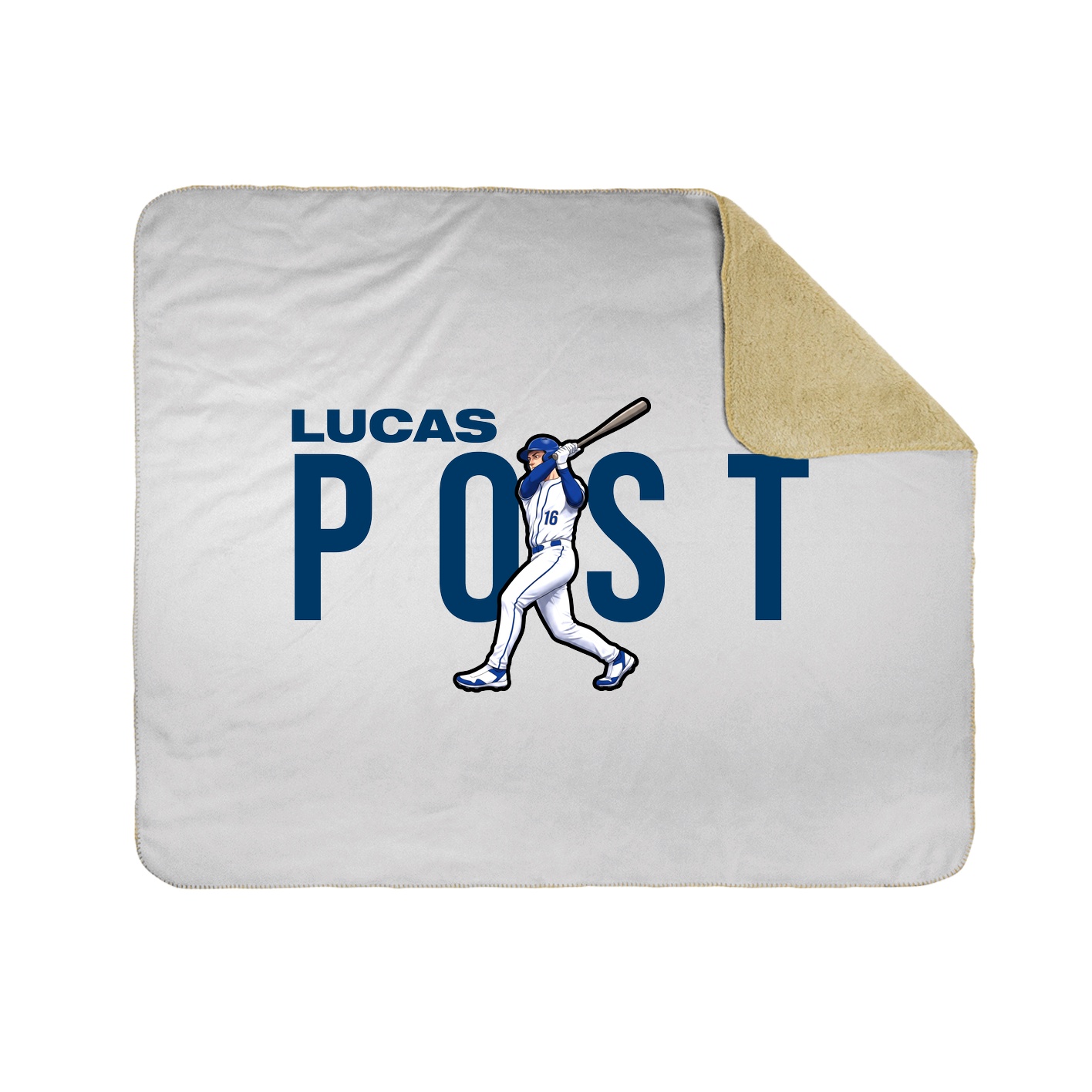 Throw Blanket — Player Name in White