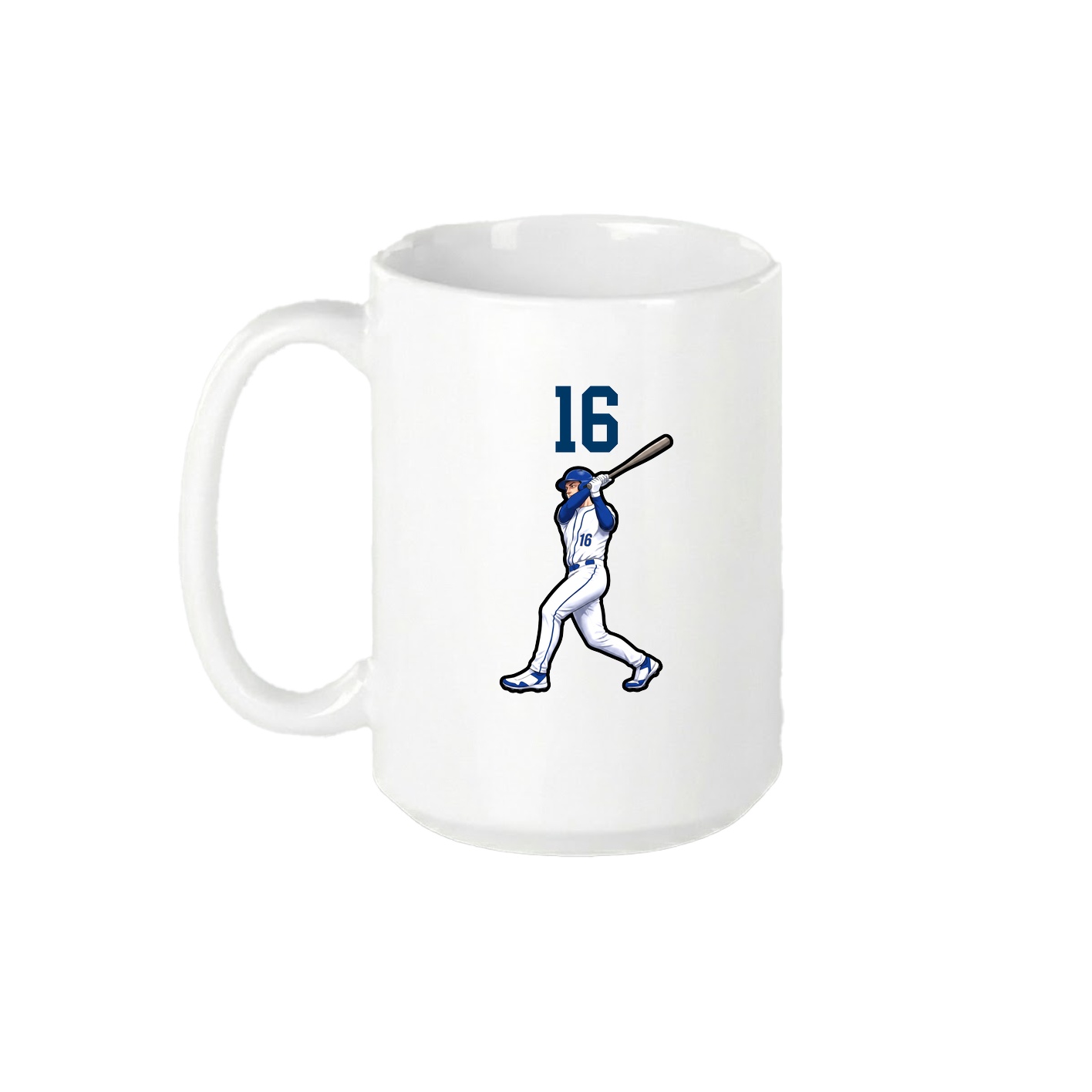 15oz Coffee Mug — Number Top in White