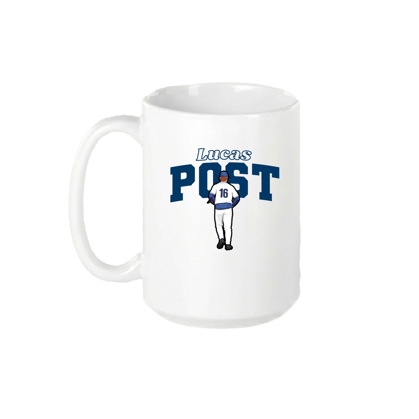 15oz Coffee Mug — Name Arch in White