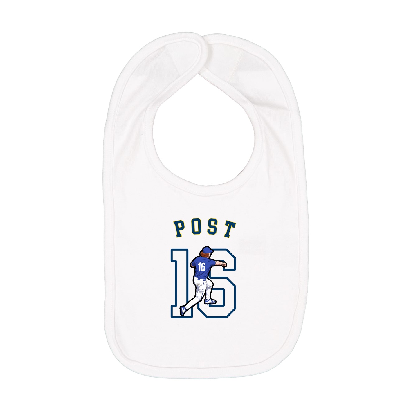 Infant Bib — Shirsey Arch in White