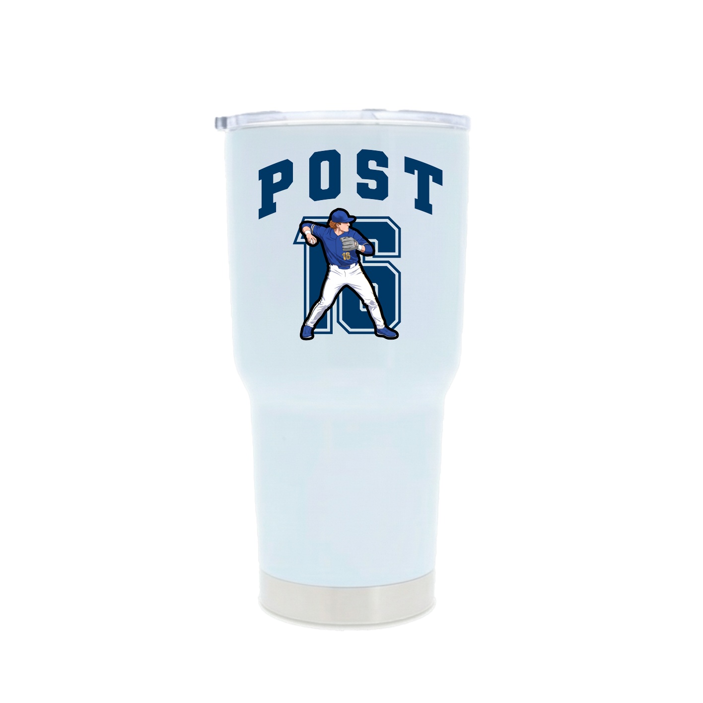 30oz Stainless Steel Tumbler — Number in White