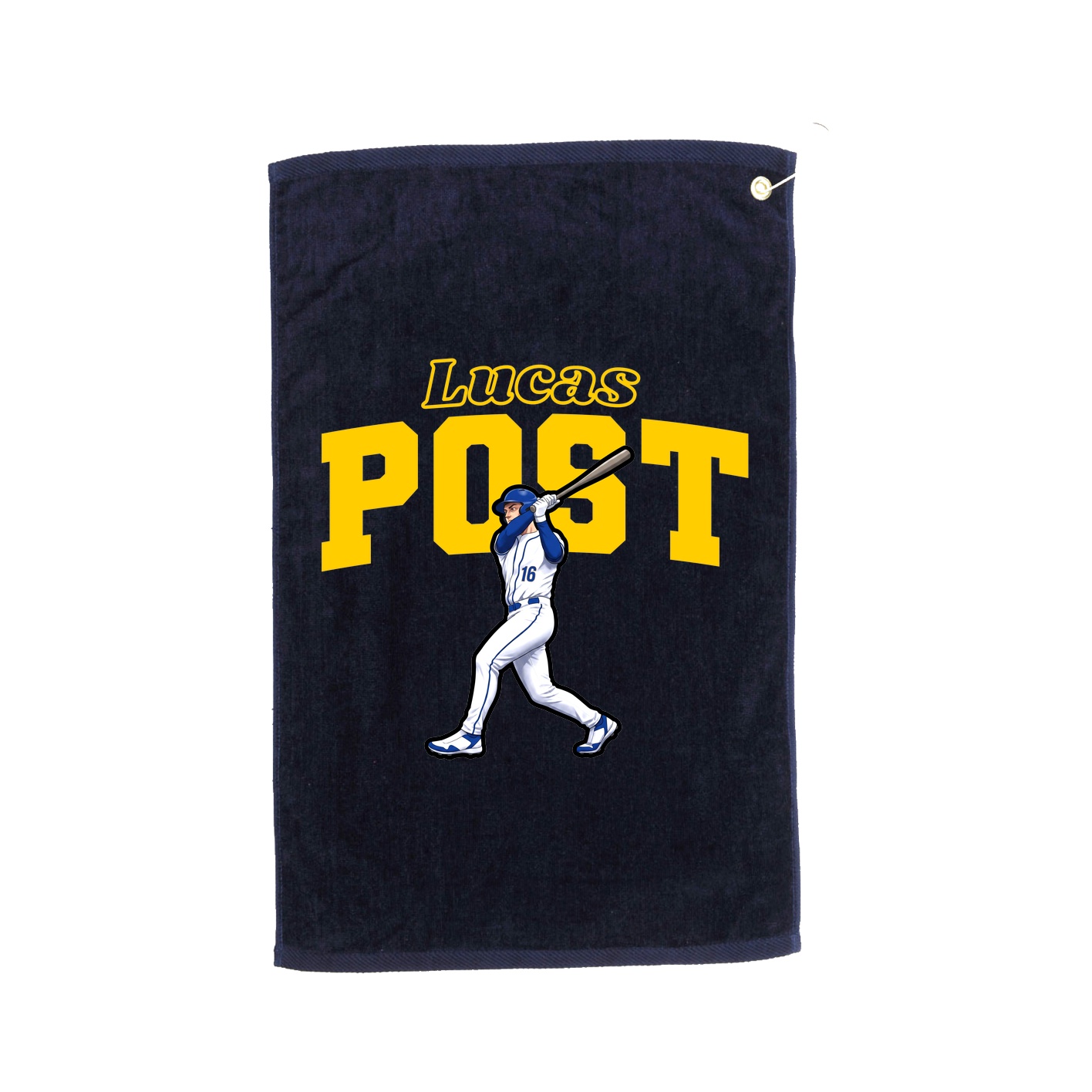 Golf Towel — Name Arch in Navy
