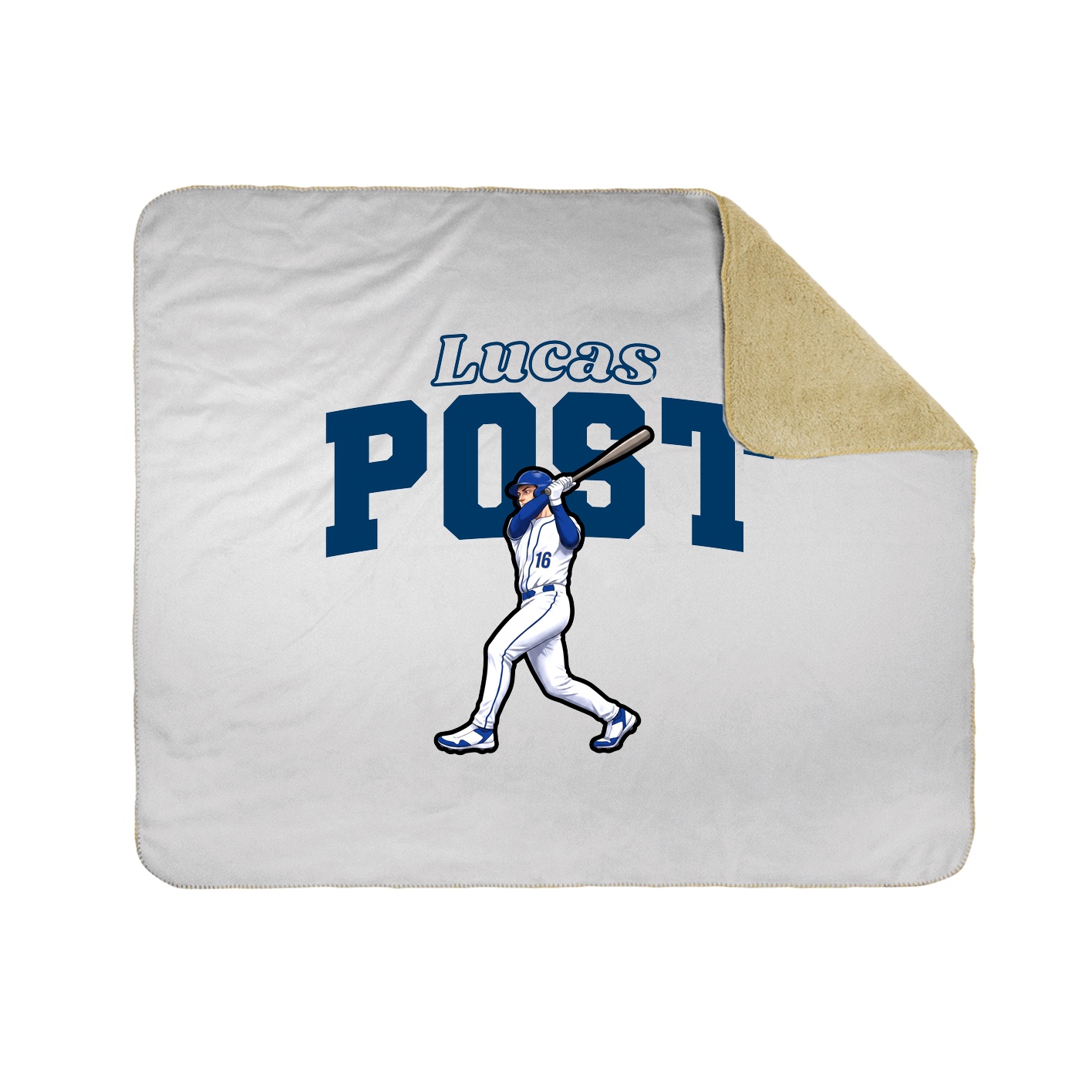 Throw Blanket — Name Arch in White
