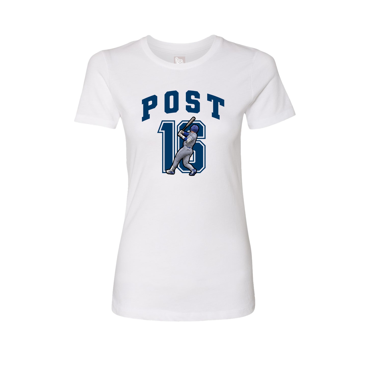 Fitted Women's Tee — Number in White