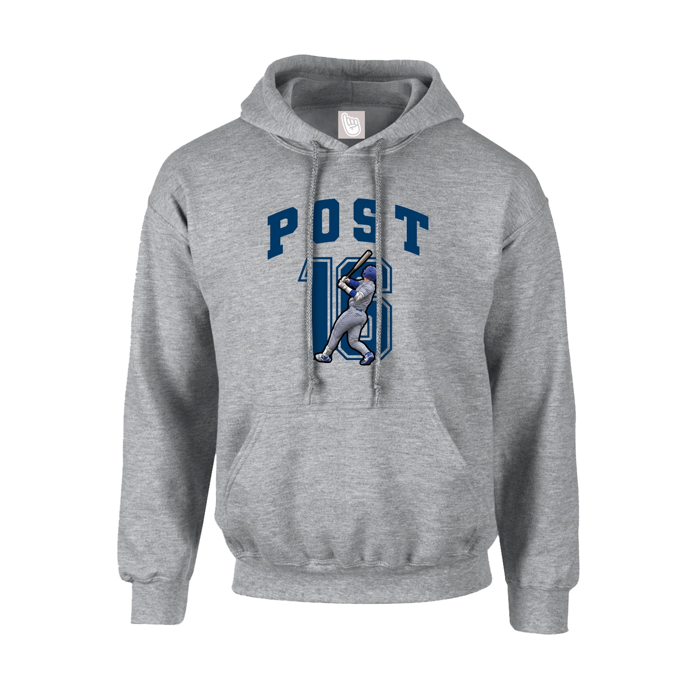 Youth Hoodie — Number in Grey
