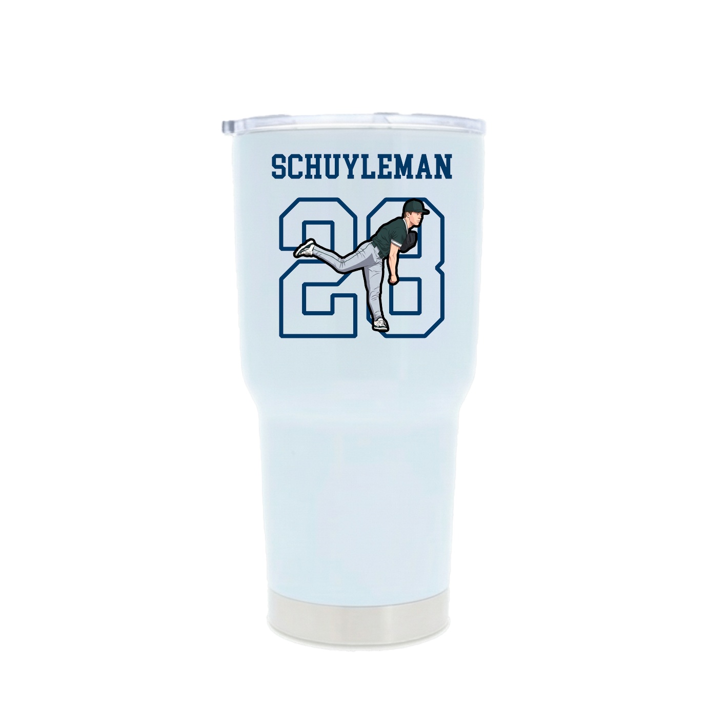 30oz Stainless Steel Tumbler — Shirsey in White