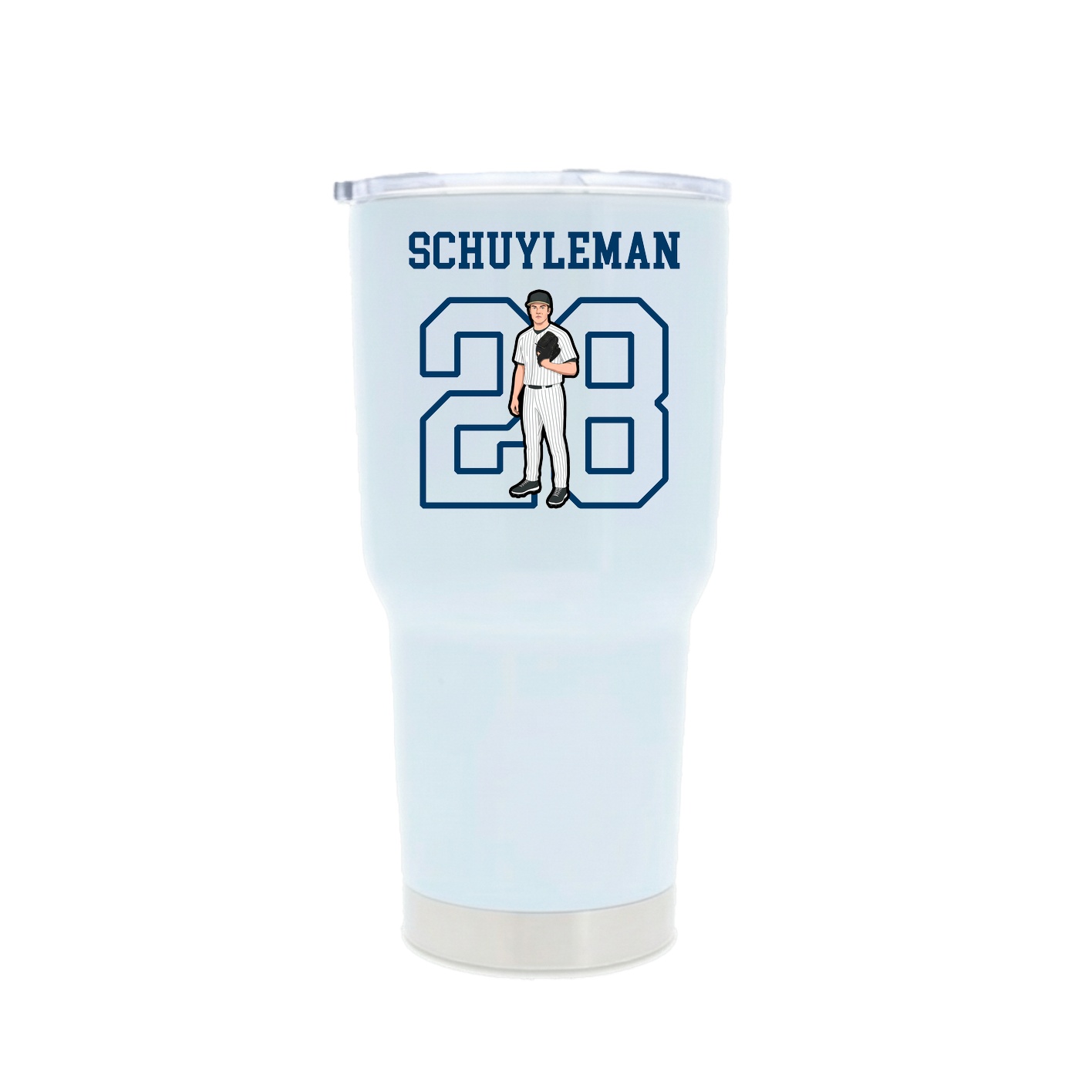 30oz Stainless Steel Tumbler — Shirsey in White