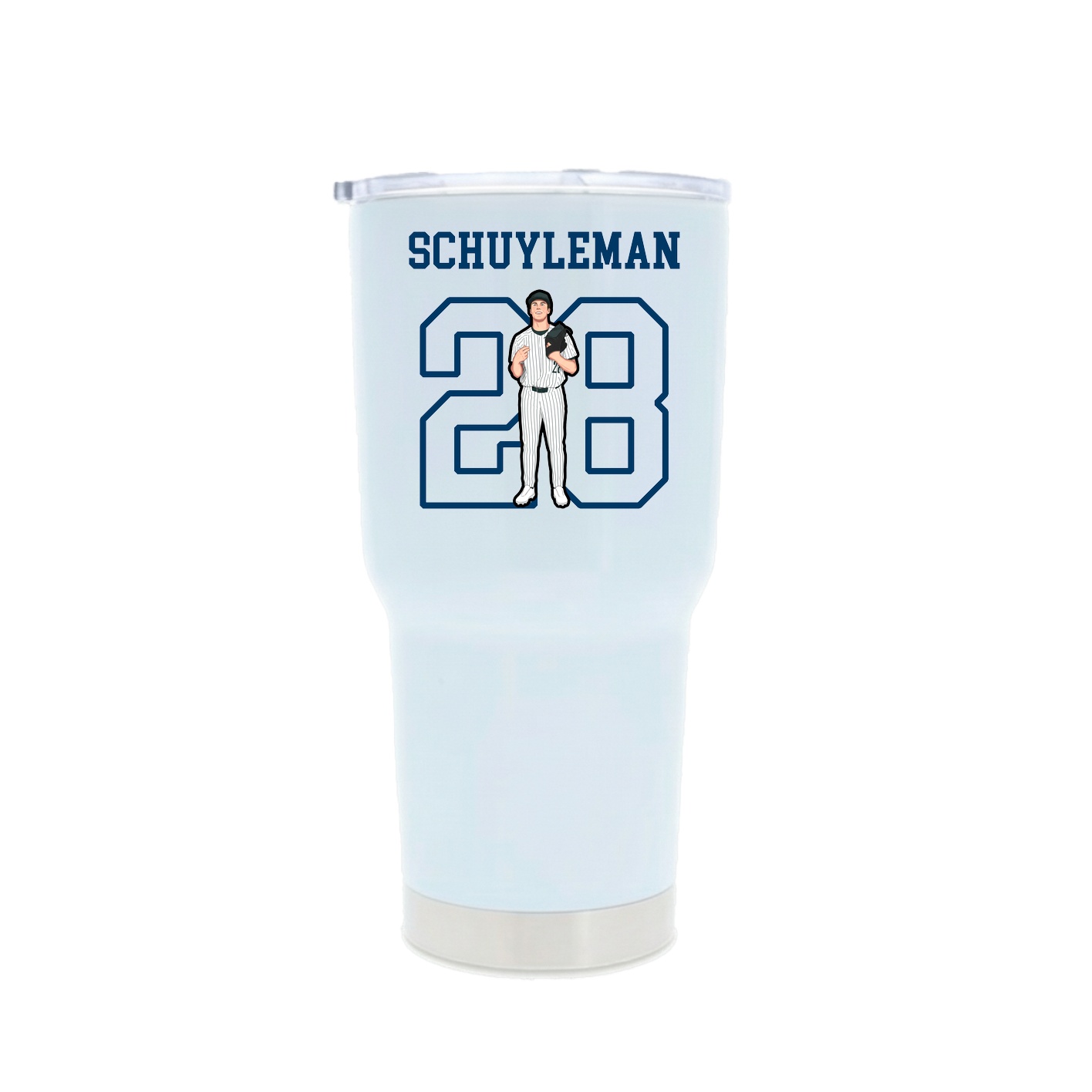 30oz Stainless Steel Tumbler — Shirsey in White
