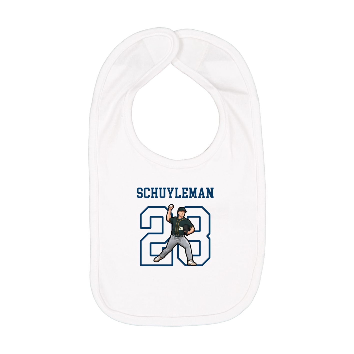 Infant Bib — Shirsey in White