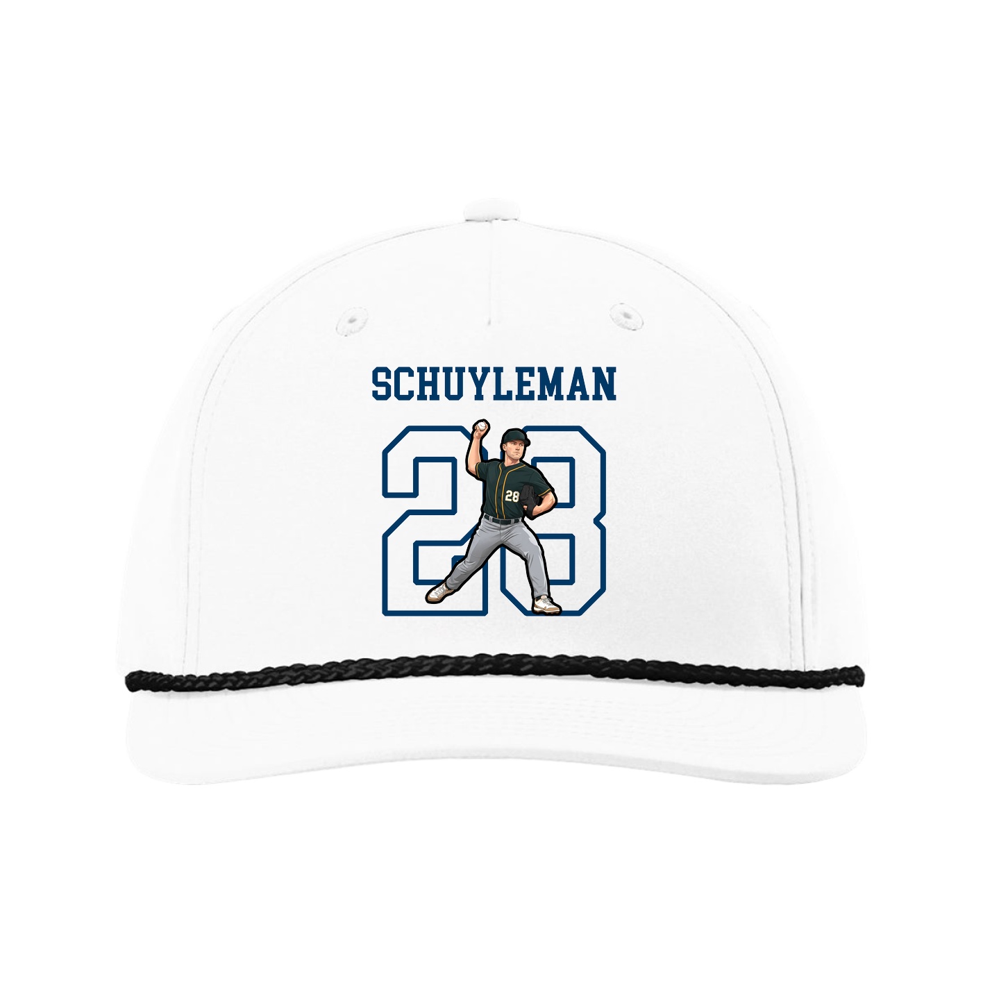 Five-Panel Classic Rope Cap — Shirsey in White