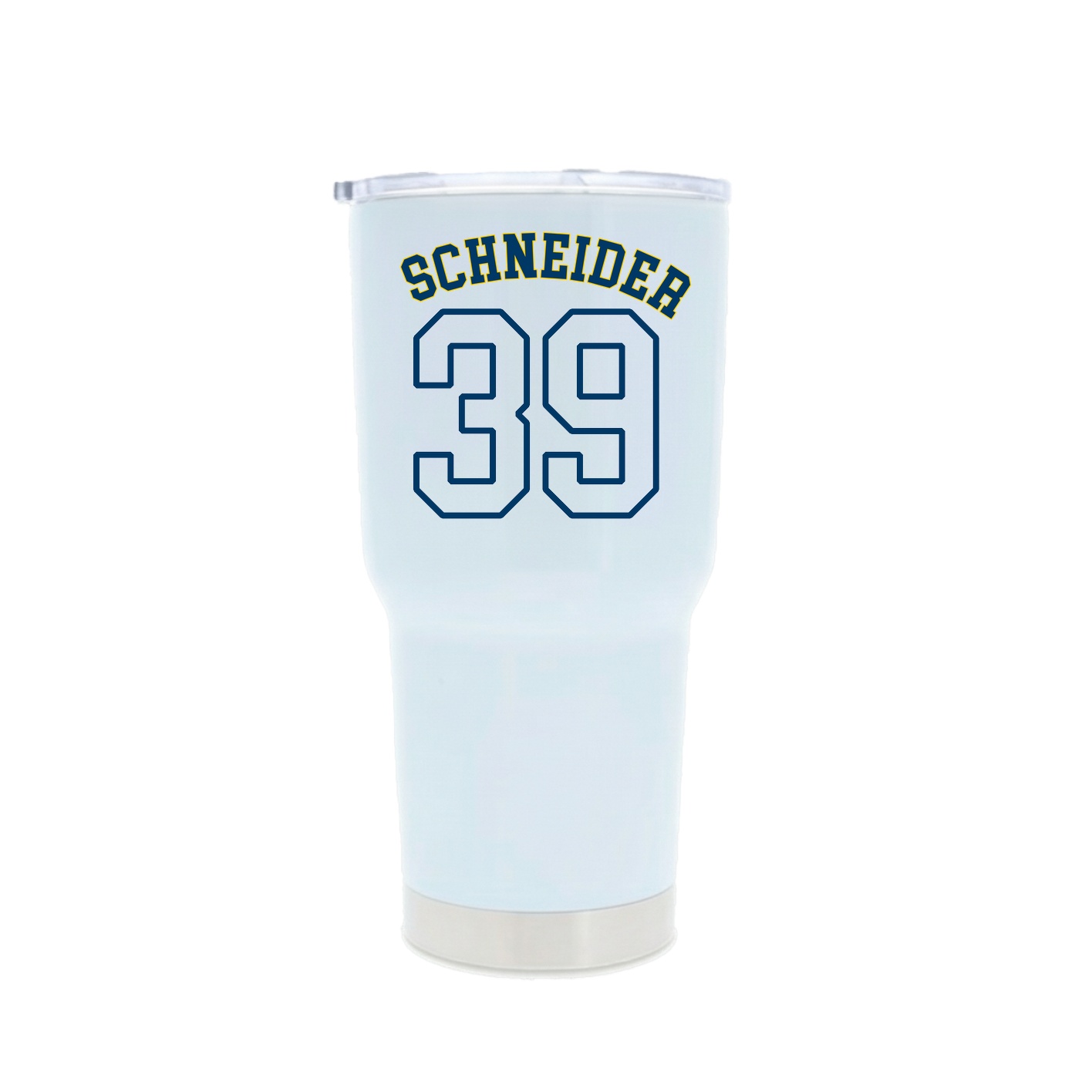 30oz Stainless Steel Tumbler — Shirsey Arch in White