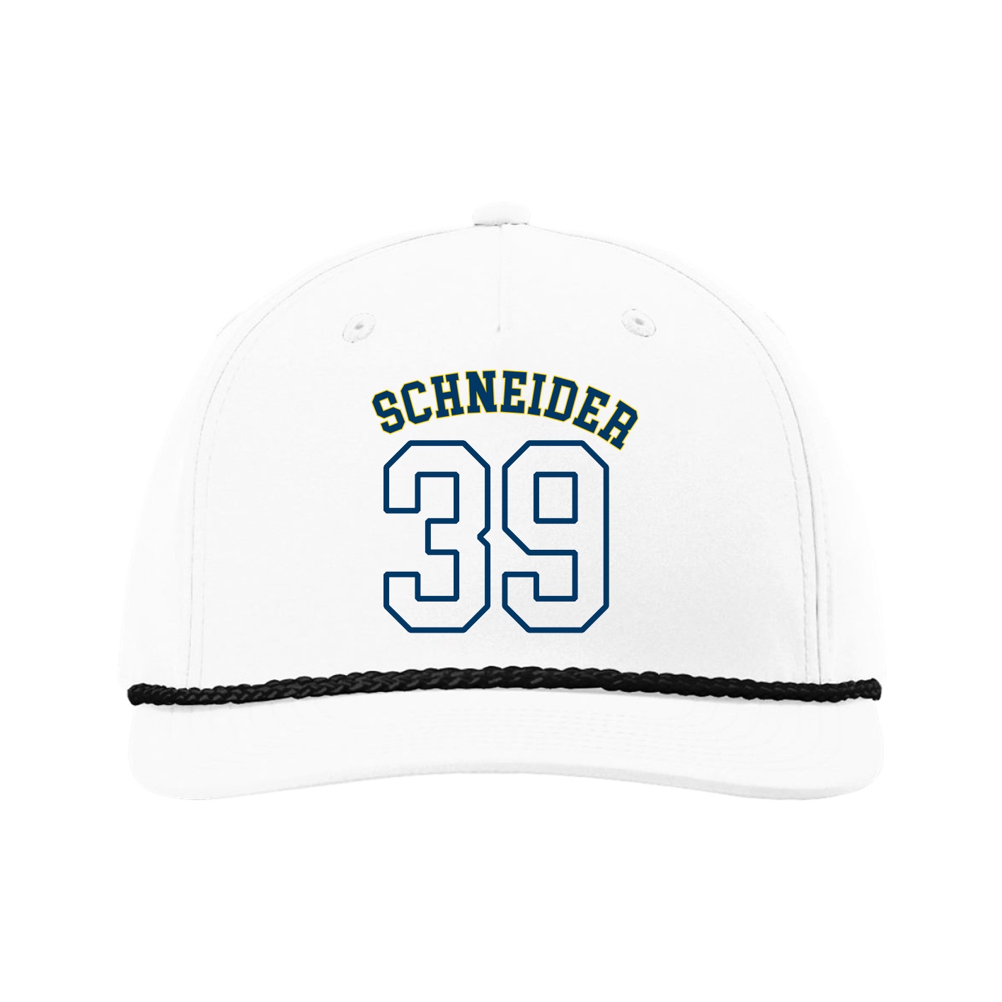 Five-Panel Classic Rope Cap — Shirsey Arch in White