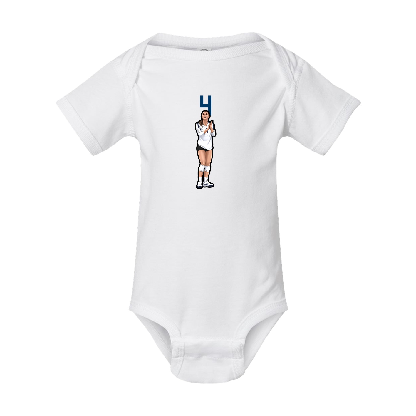 Baby Onesie — Number Top in White