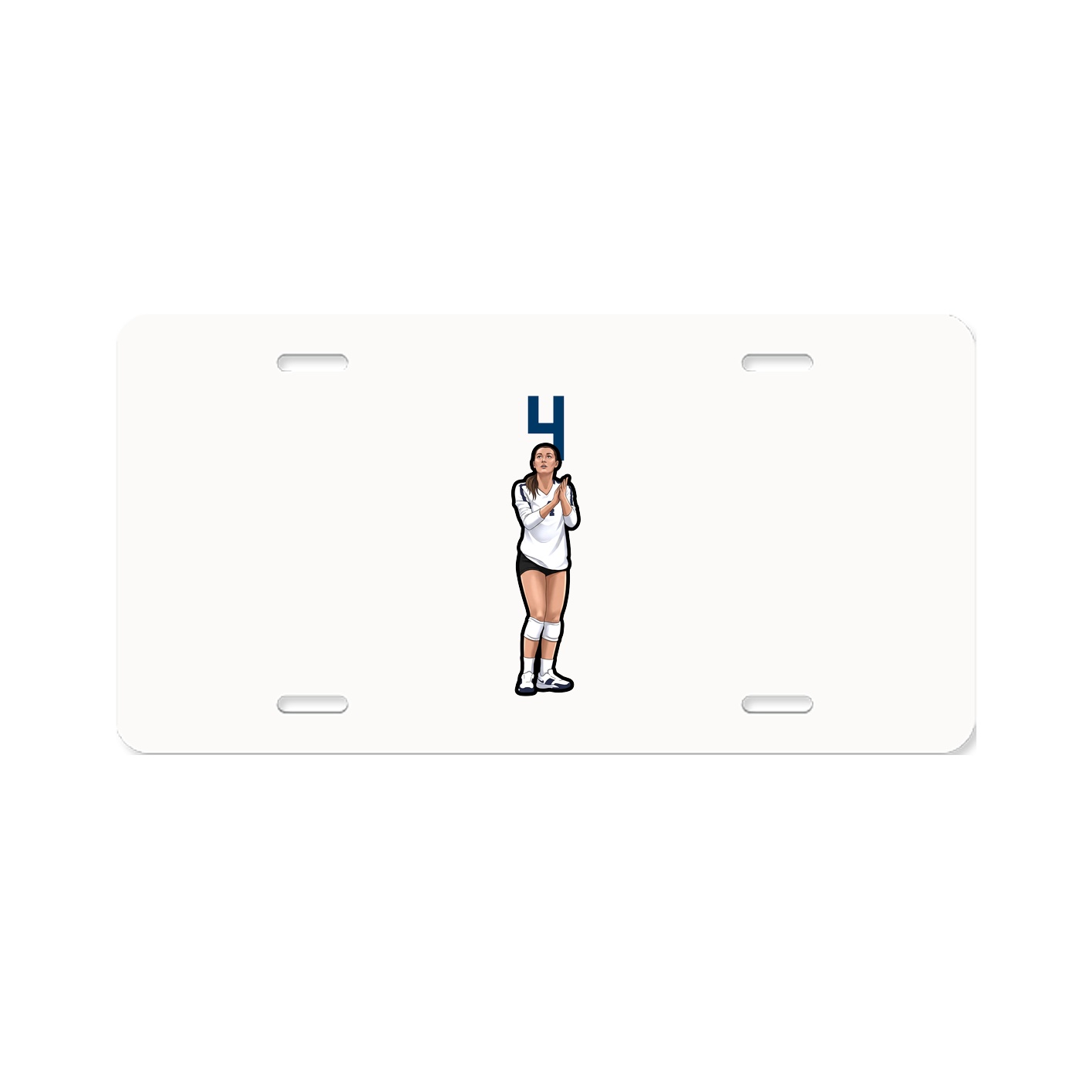 License Plate — Number Top in Classic