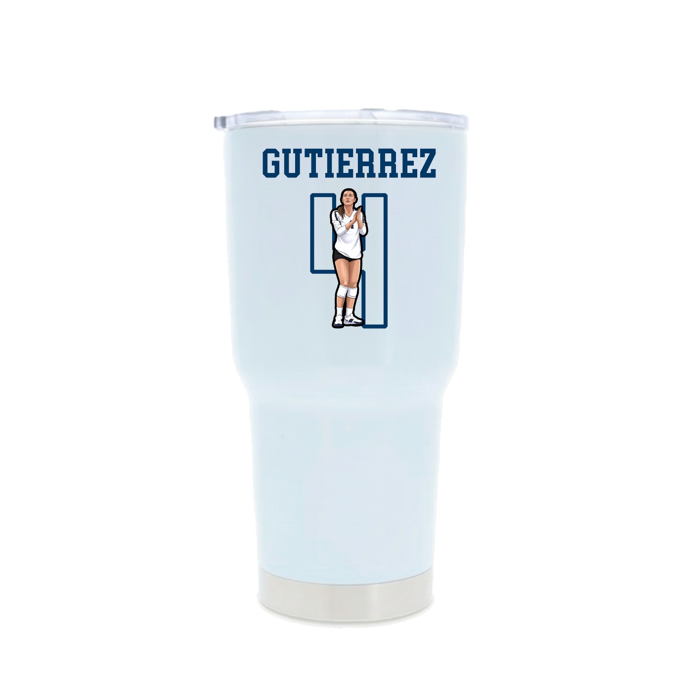 30oz Stainless Steel Tumbler — Shirsey in White