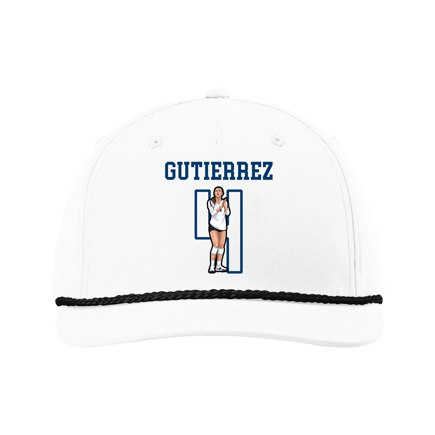Five-Panel Classic Rope Cap — Shirsey in White