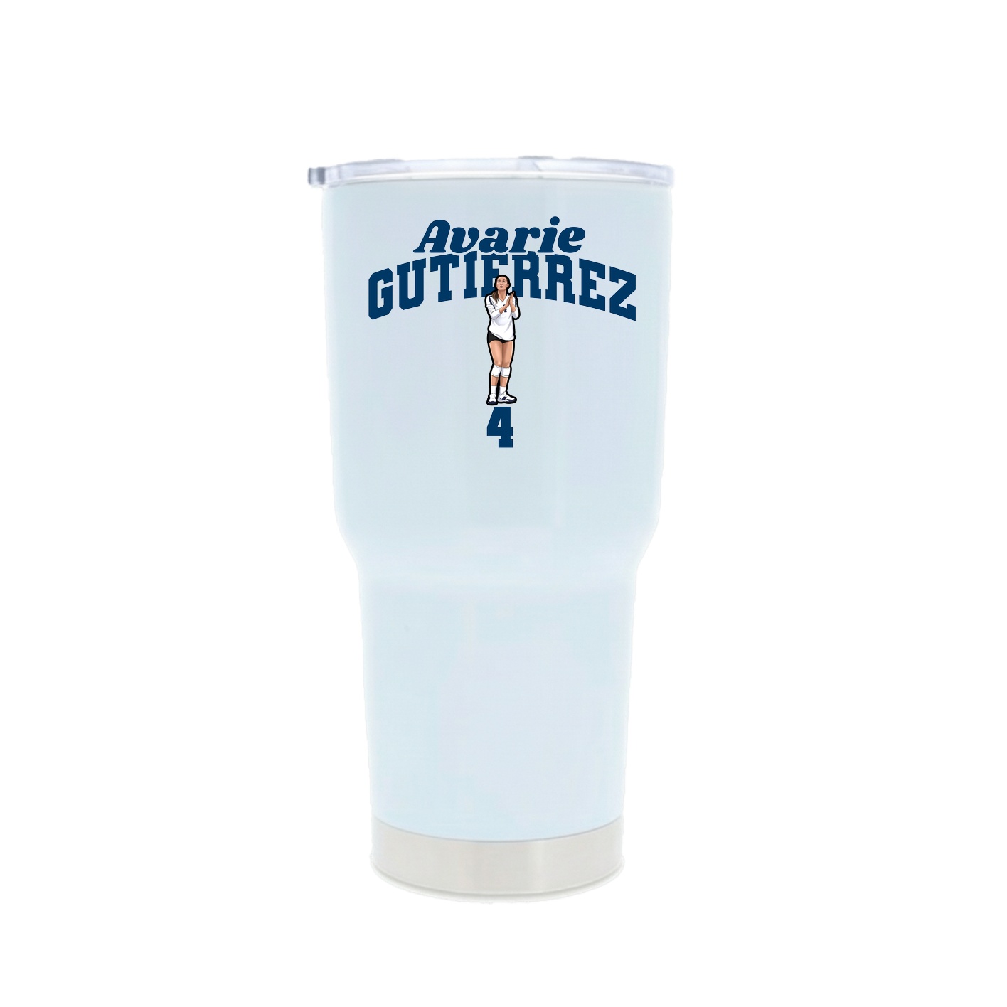 30oz Stainless Steel Tumbler — Signature Arch in White