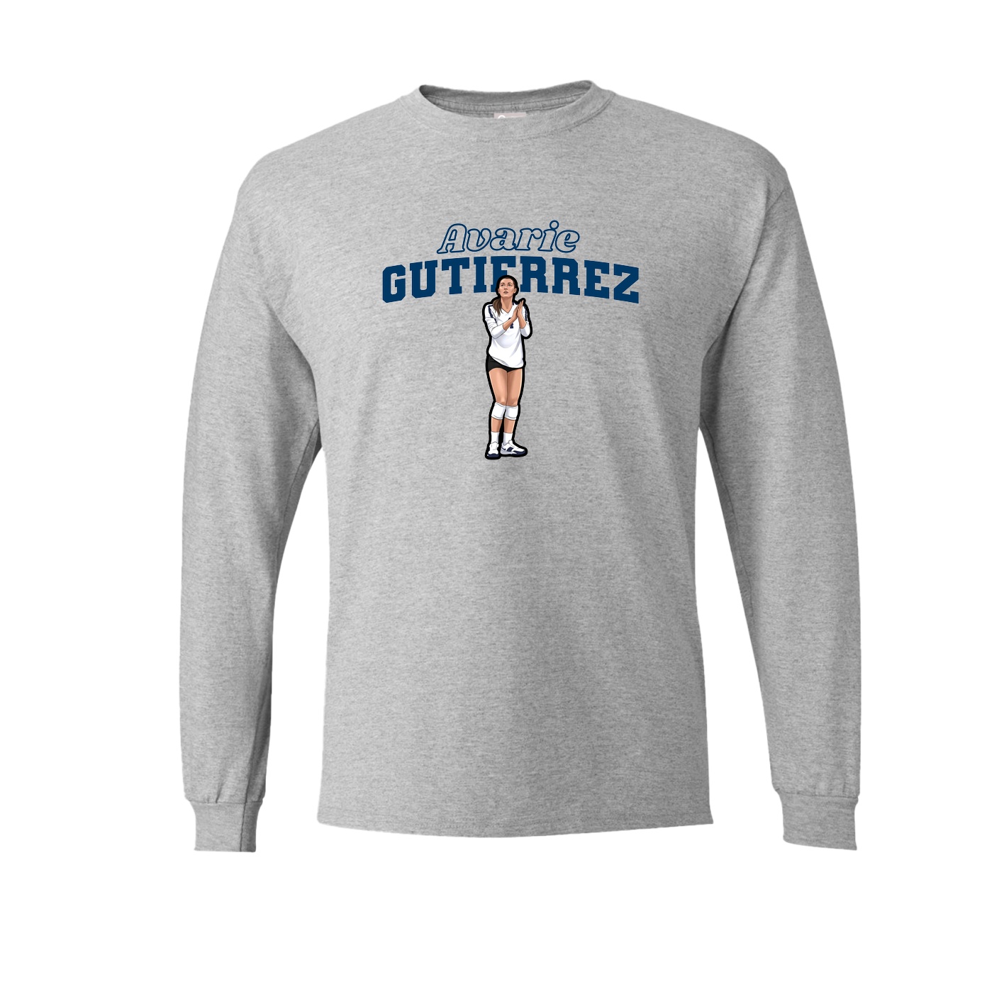 Long Sleeve Tee — Name Arch in Grey