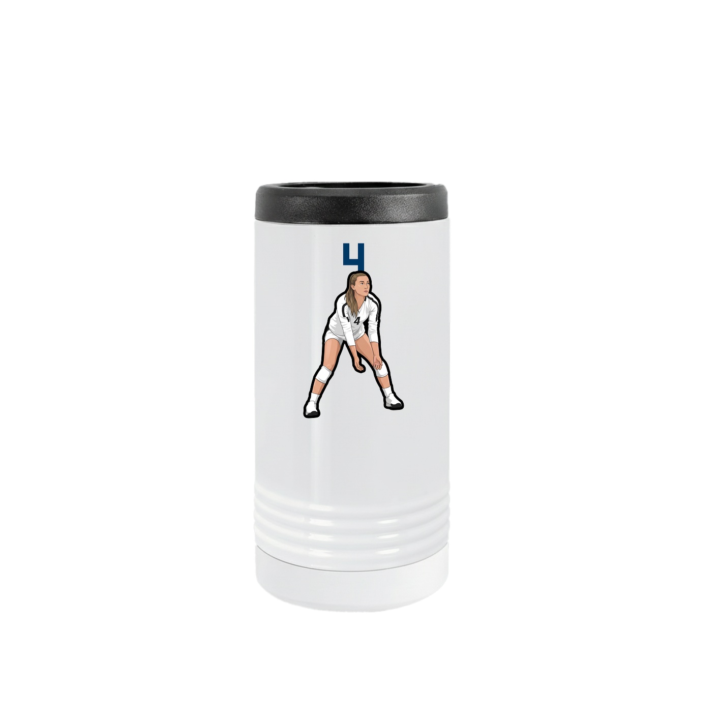 Slim Beverage Holder — Number Top in White