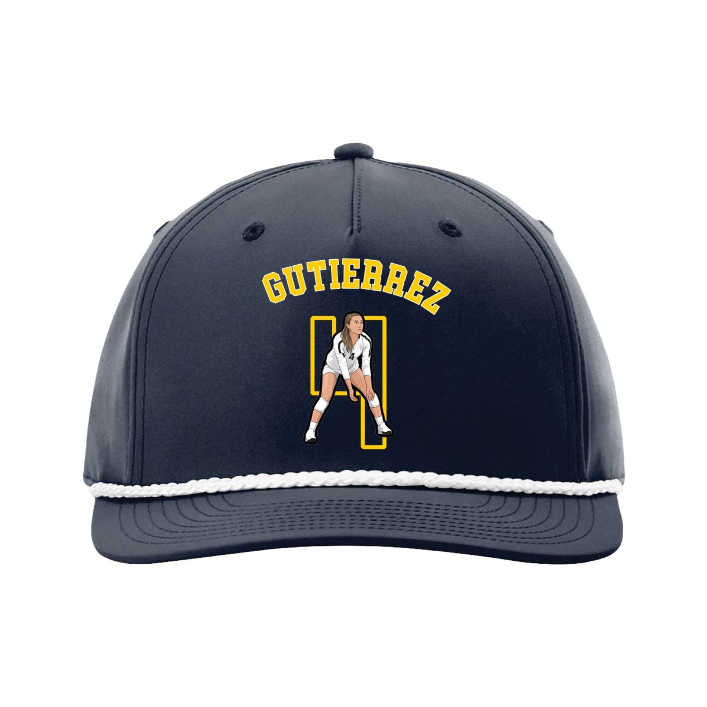Five-Panel Classic Rope Cap — Shirsey Arch in Navy
