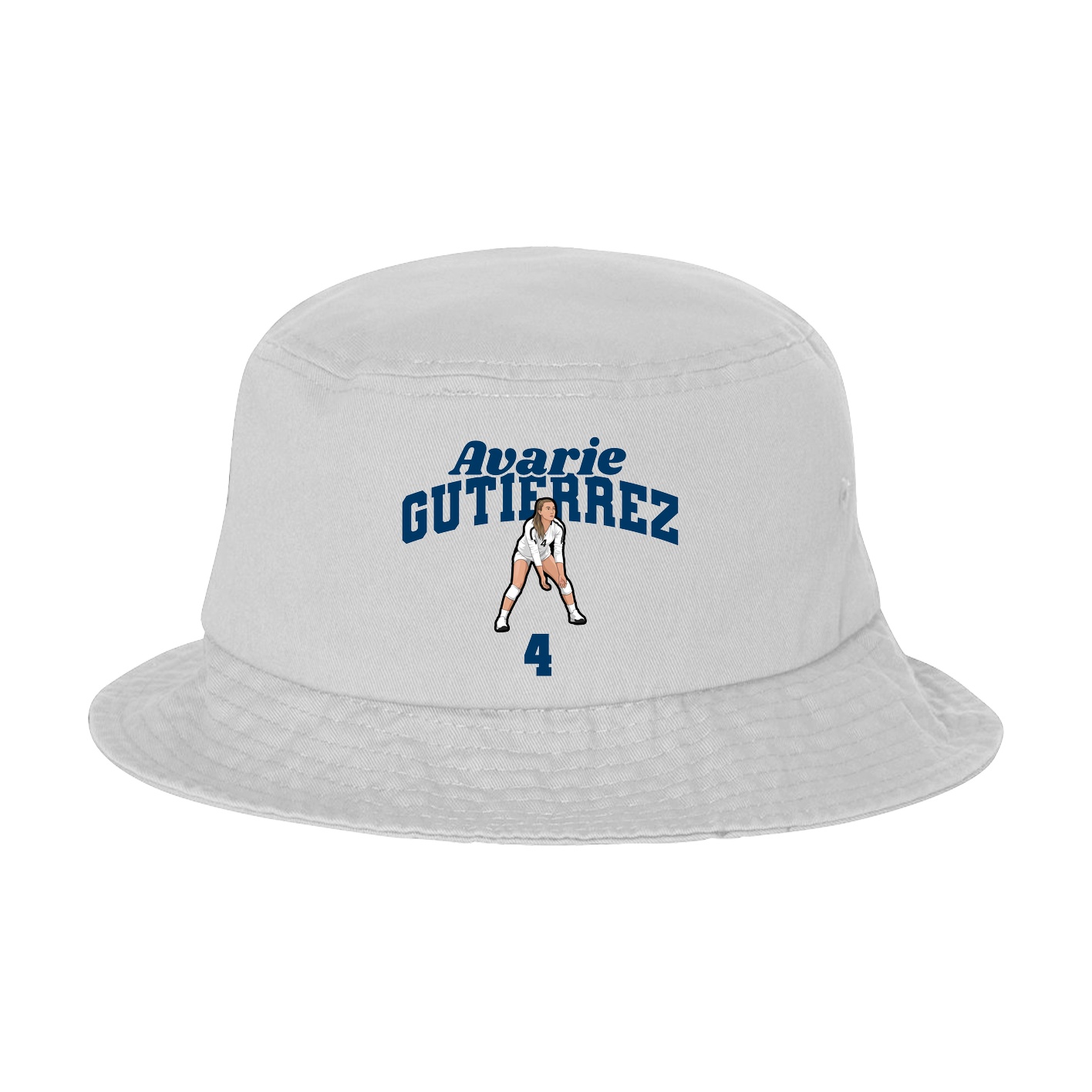 Bucket Cap — Signature Arch in White