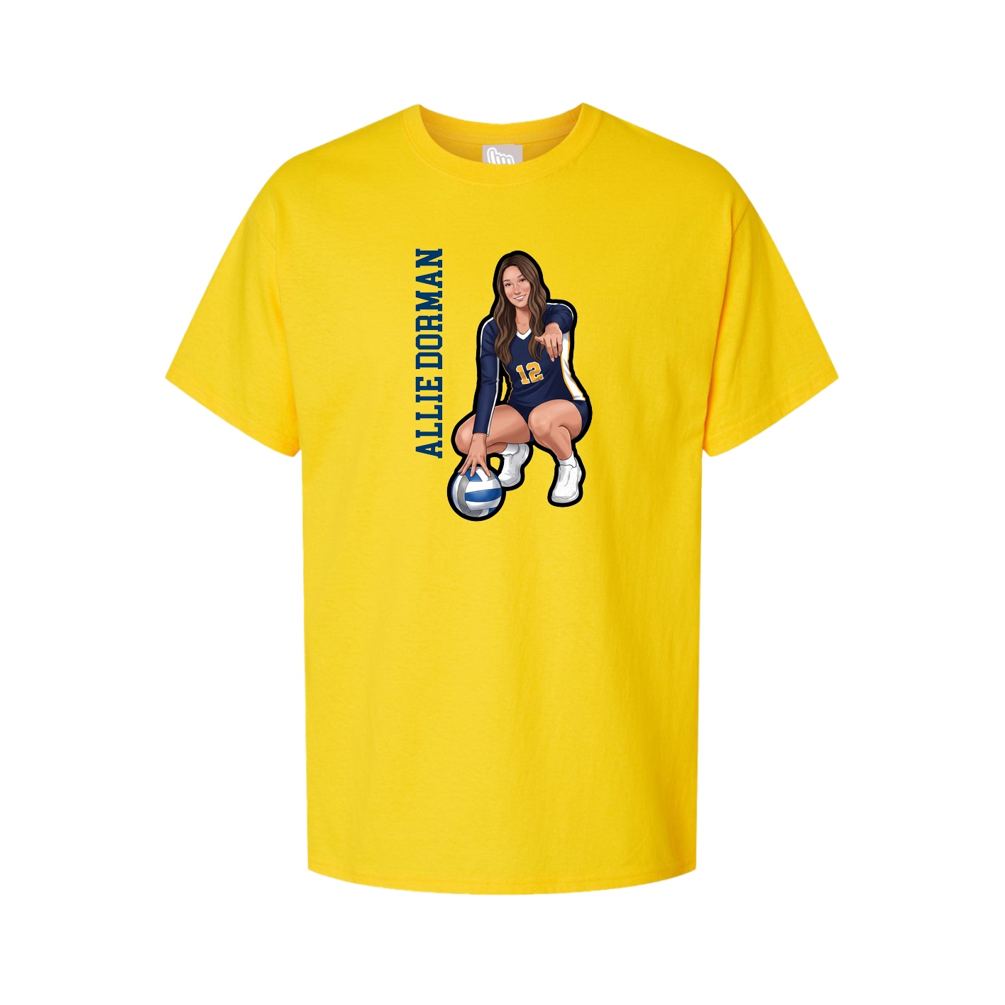 Tee — Name Vertical in Gold