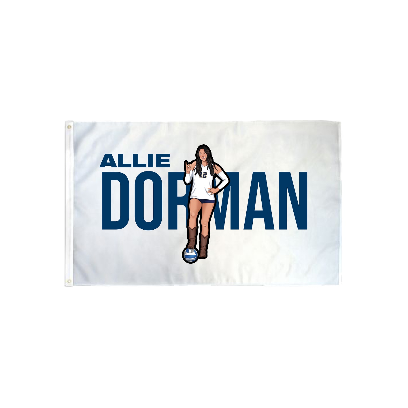 3x5 Flag — Player Name in Classic