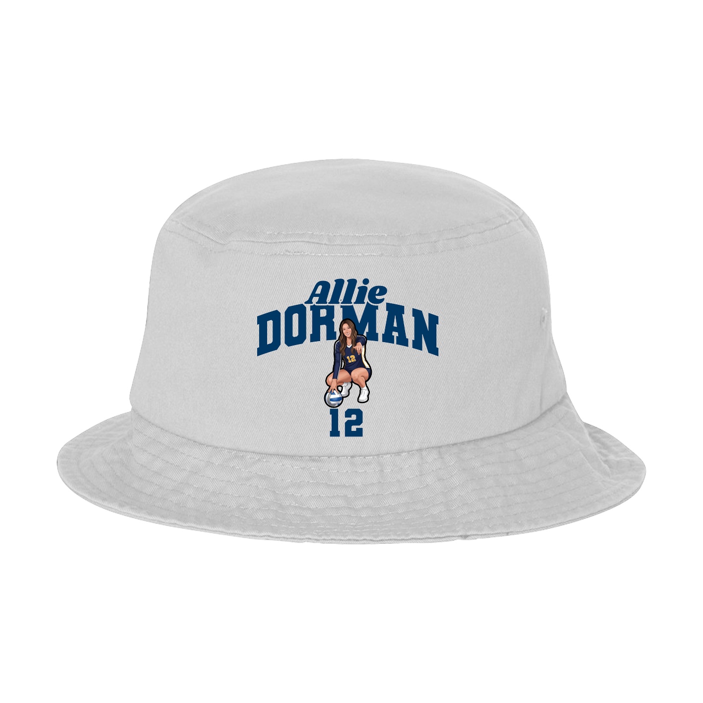 Bucket Cap — Signature Arch in White