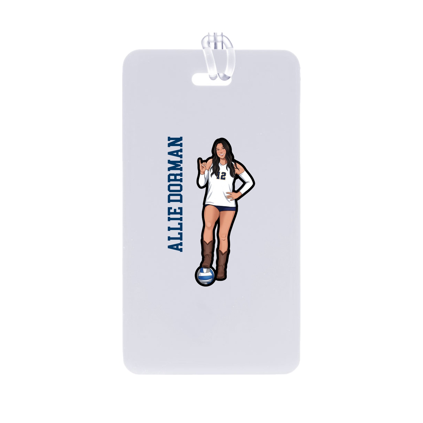 Bag Tag — Name Vertical in Classic