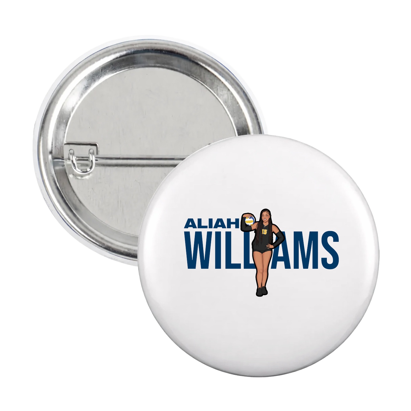 Game Day Button — Player Name in White