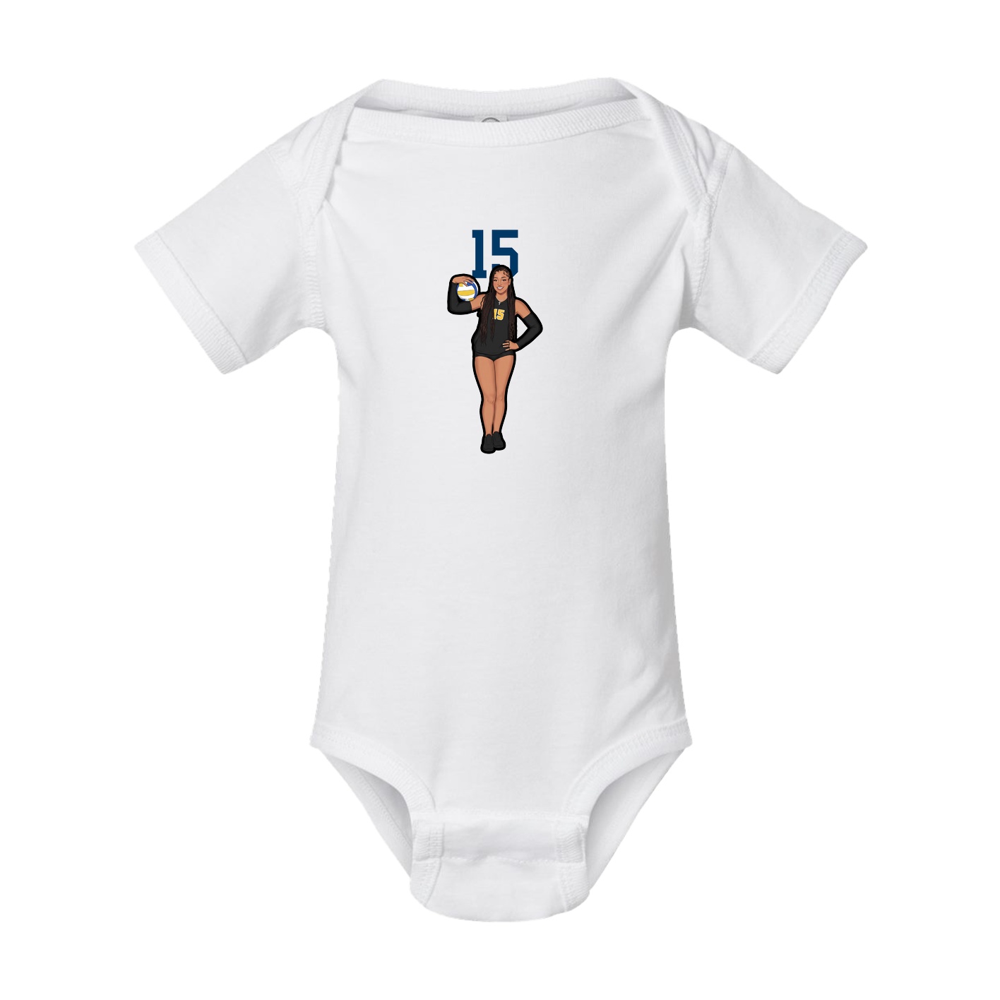 Baby Onesie — Number Top in White