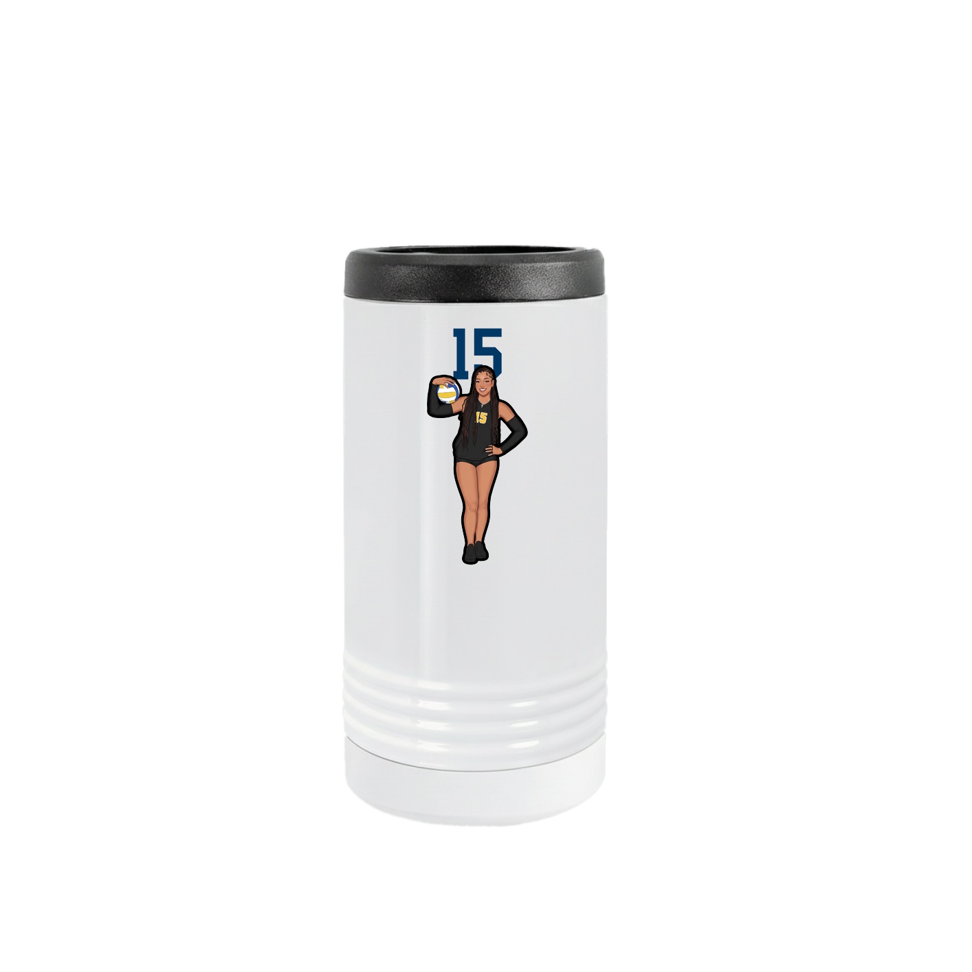 Slim Beverage Holder — Number Top in White