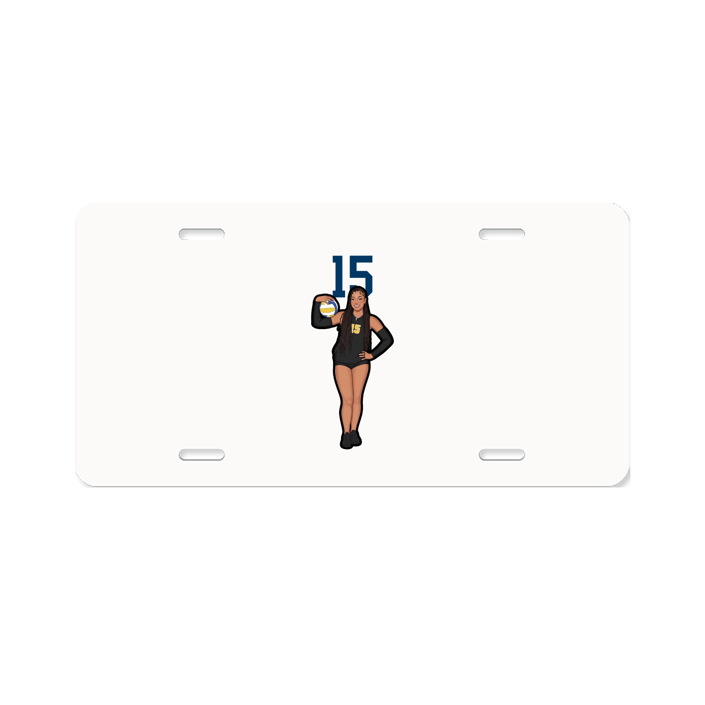 License Plate — Number Top in Classic