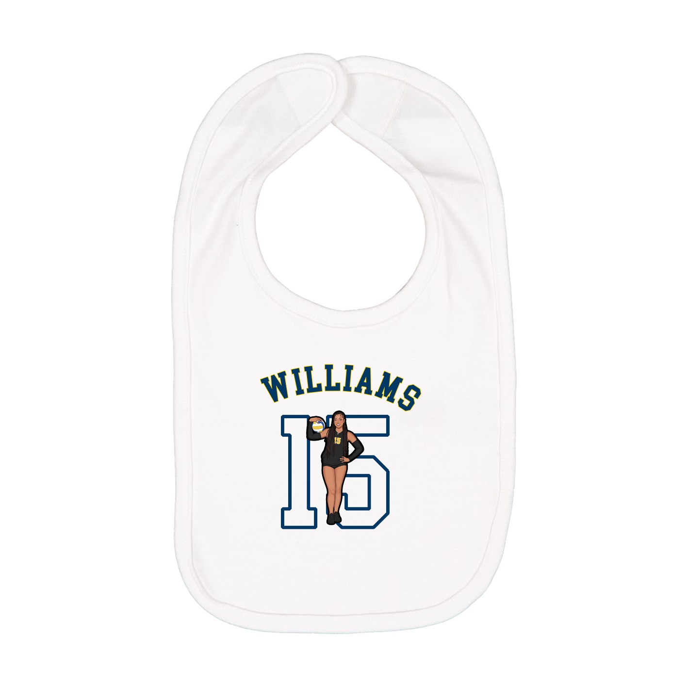 Infant Bib — Shirsey Arch in White