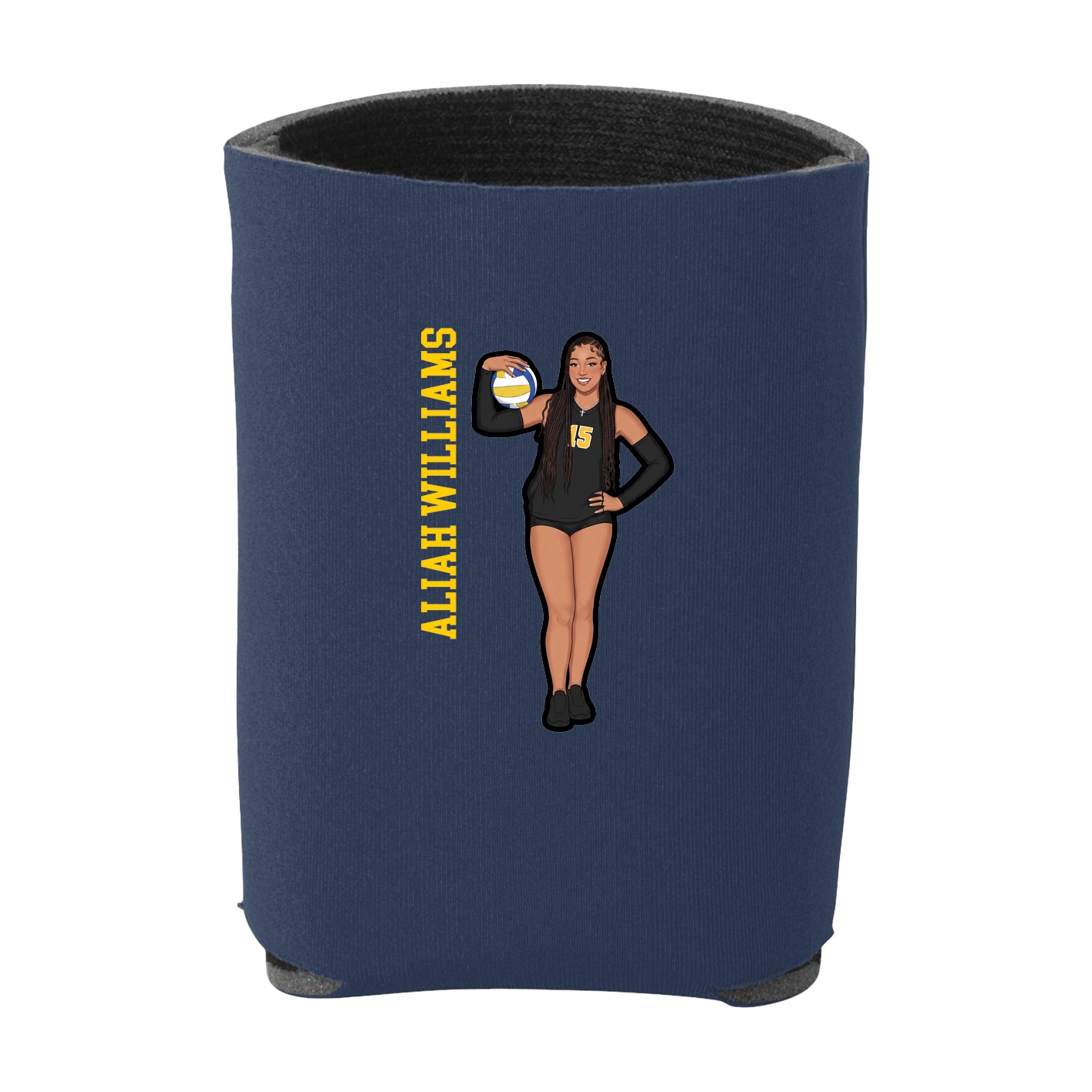 Can Holder — Name Vertical in Navy