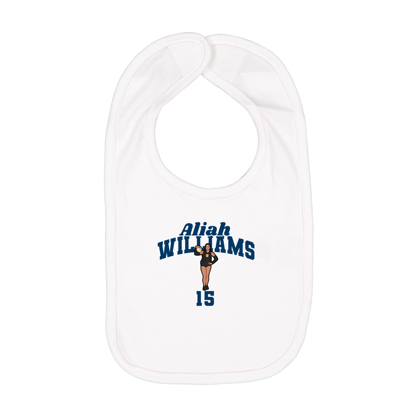 Infant Bib — Signature Arch in White