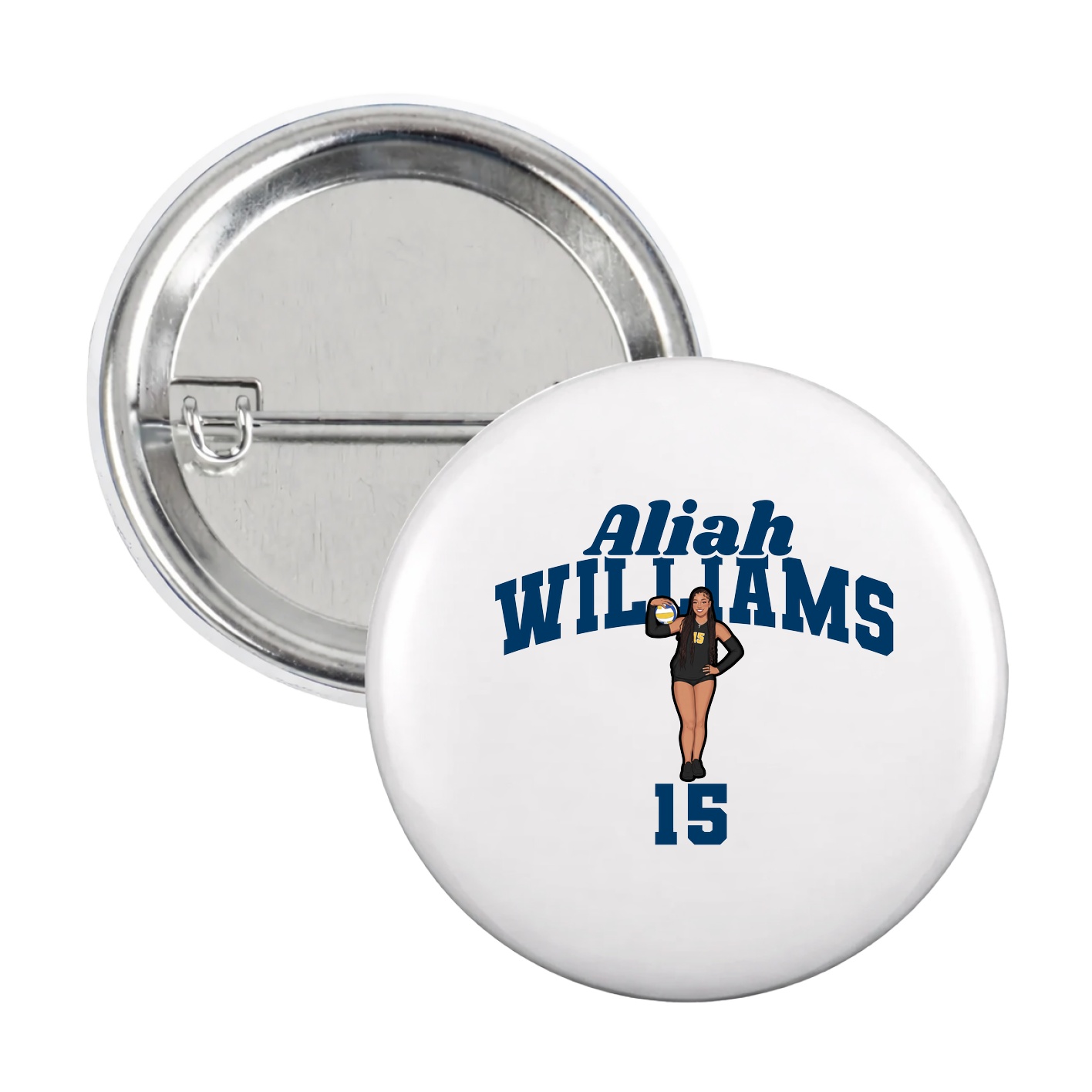 Game Day Button — Signature Arch in White