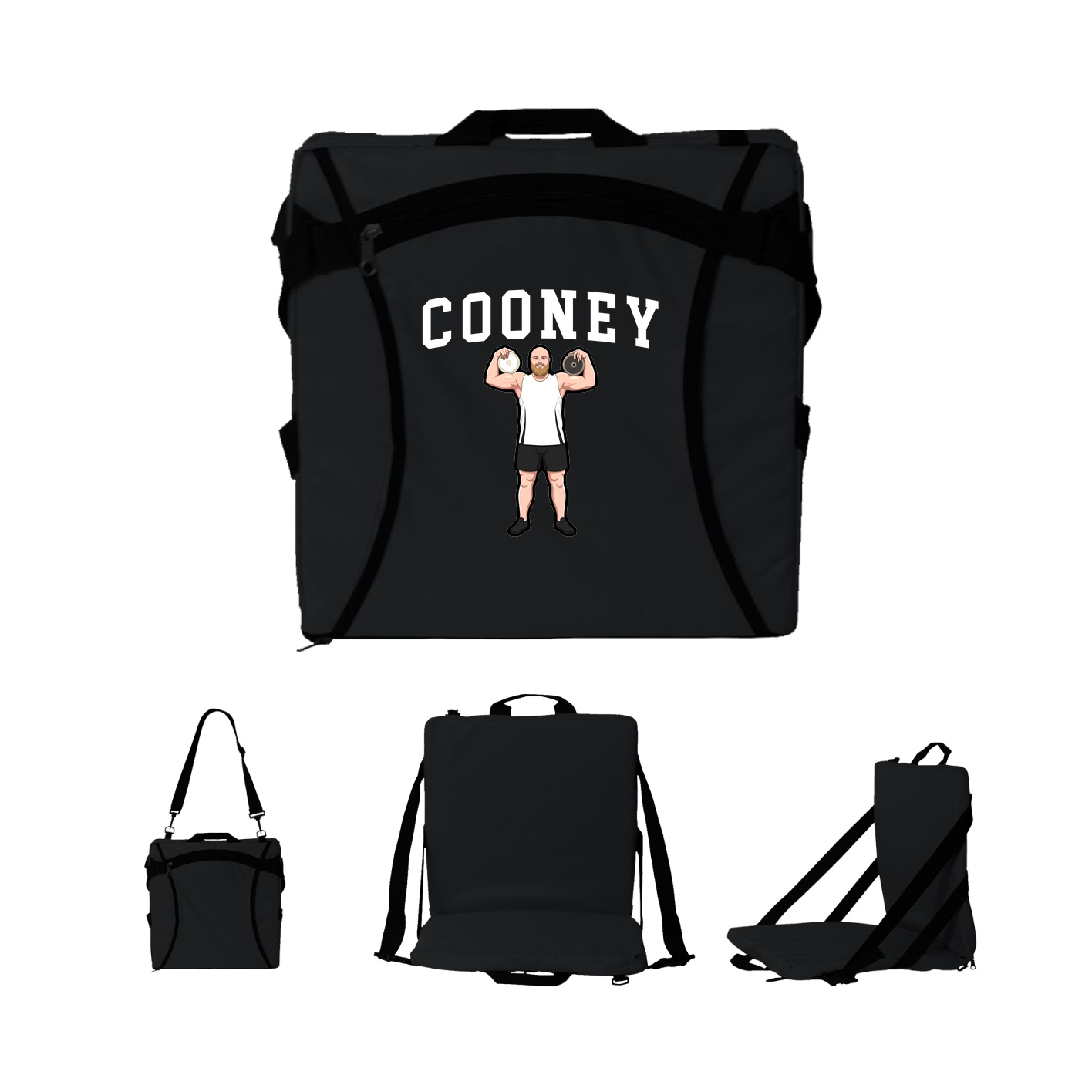 Folding Stadium Seat — Shirsey in Black