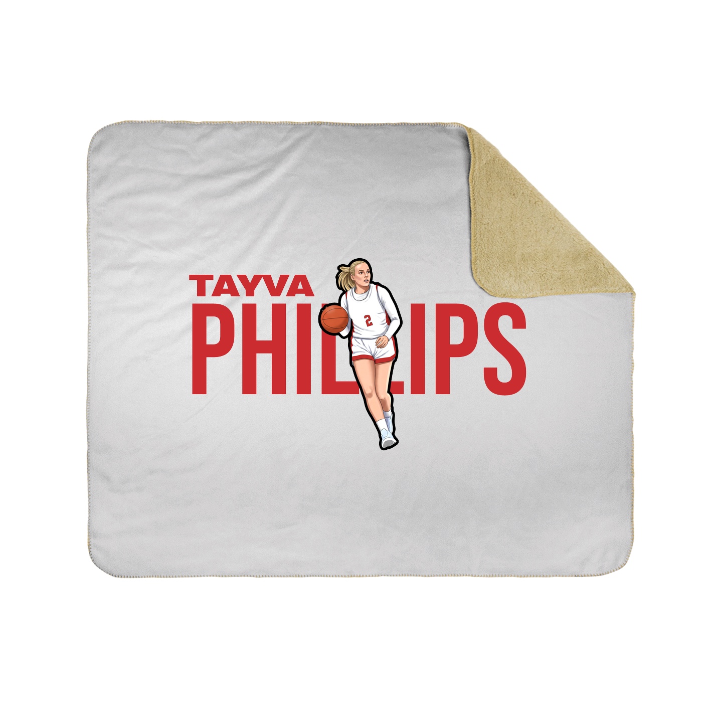 Throw Blanket — Player Name in White